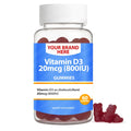 Vitamin D3 800IU Gummies Private Label (PECTIN) | Vit D3 as cholecalciferol 20mcg (800IU) Gummies | Private Label Gummy Manufacturer | LOW MOQ FORMULA