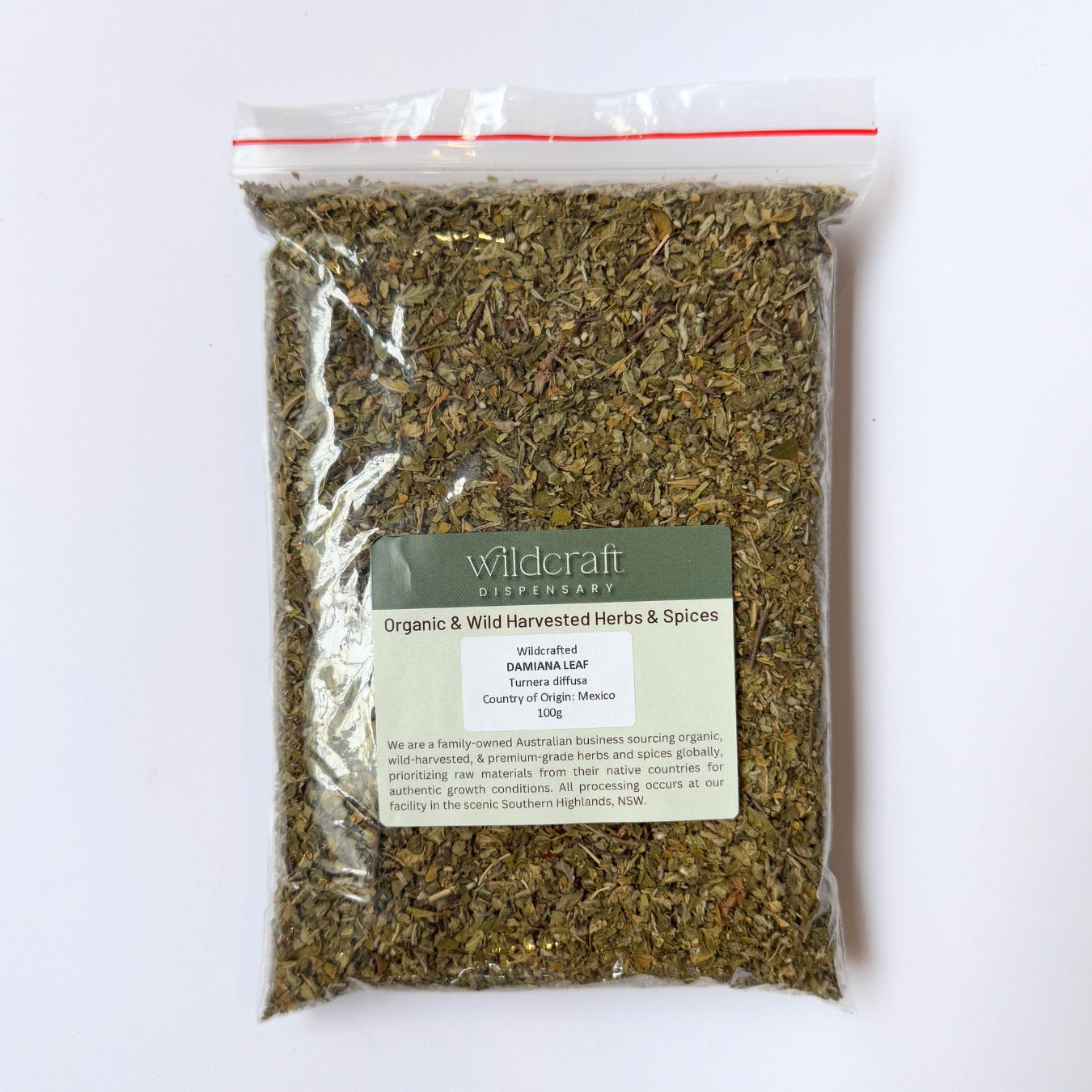 DAMIANA LEAF WILDCRAFTED 100g Turnera diffusa